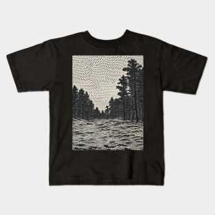 chernobyl woods, dark woods picture Kids T-Shirt